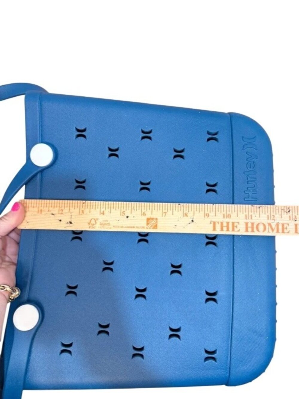 Hurley Tote Beach Bag Blue Rubber Silicone Waterproof - Picture 6 of 9